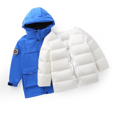象老大中长加厚男童可脱卸羽绒服