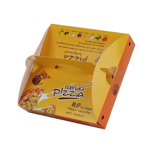 披萨盒定做6 7 8 9寸350克白卡外卖打包比萨盒一次性 pizza盒订制