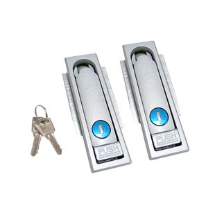 银色配钥匙平面锁MS713合金电箱机柜门动力控制柜门方形开关柜锁