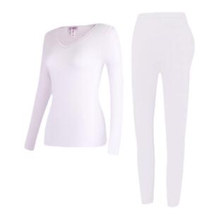 Bonny/博尼女长袖长裤保暖内衣套装肌底衣无痕简约秋衣秋裤轻暖