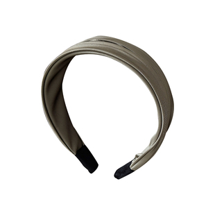 韩系褶皱宽边发箍女高颅顶端庄大气头箍日常外戴发卡遮发际线头饰