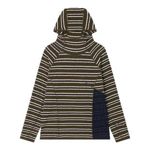 CryingCenter 条纹撞色哈苏线口袋休闲运动长袖连帽衫 哭喊中心