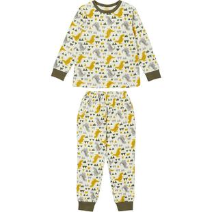 千趣会童装秋冬季男女童宝宝睡衣可爱印花摇粒绒家居服套装