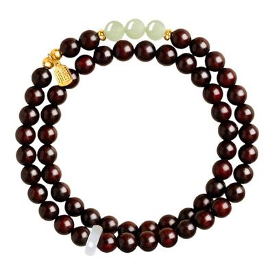 印度小叶紫檀手串女和田玉款手链