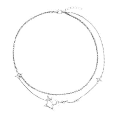 abybcharming海天一线双层叠戴链