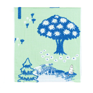 夕才儿美术馆 姆明MOOMIN正版 纯棉家用毛巾吸水面巾纱布毛圈方巾