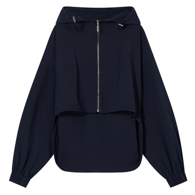 Goodland美地春季法式优雅截短式机能一体式连帽外套