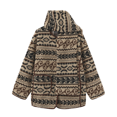 CUBIC浪漫复古费尔岛羊羔绒外套