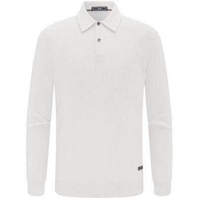 【羊毛羊绒】EMZ鄂尔多斯秋冬新款抑菌肌理Polo领针织毛衣男