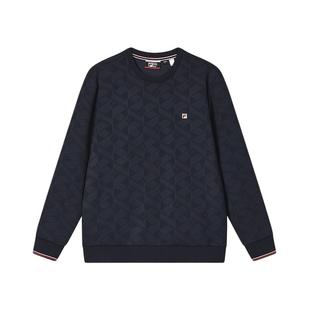 FILA 斐乐官方男子套头卫衣2024春新款时尚基础简约休闲针织上衣