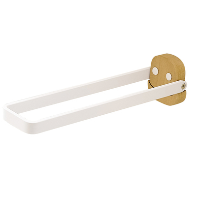 原木风厨房窄边抹布置物架免打孔墙上洗碗布沥水收纳架折叠毛巾架