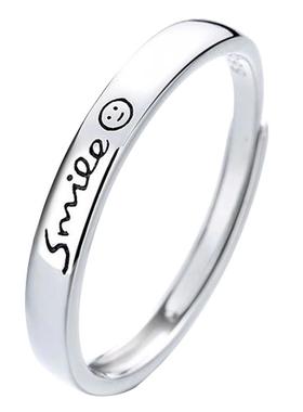 925银冷淡风戒指开口设计中食指