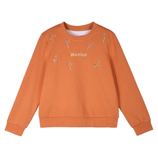 圆领女士卫衣2026新款春秋女装爆款时尚洋气无帽套头正肩上衣薄款