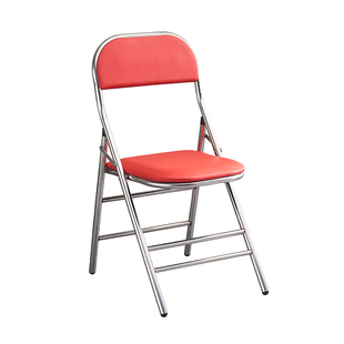 不锈钢折叠椅金属椅子家用靠背椅培训会议椅网红餐椅办公椅休闲椅