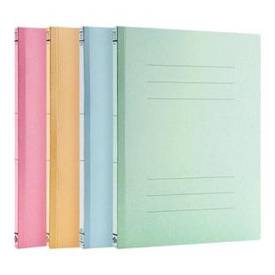 nakabayashi仲林 日本A4全纸质文件夹活页夹双孔可拆卸办公资料试卷收纳册学生会议收纳打孔活页夹本外壳