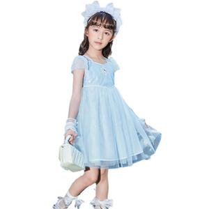 冰雪奇缘巴拉巴拉女童连衣裙宝宝纱裙爱莎公主裙洋气夏装新款童装