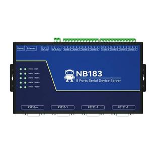 RS485/232转以太网一出八串口通信服务器10/100M网口Rj45通讯modbus隔离高防护TCP转RTU边缘采集MQTT透传收发