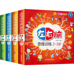 【老师推荐】左右脑开发思维训练 2-6岁儿童智力大开发练习册 两岁到三岁宝宝书本早教四五六岁益智书籍 专注力训练数学逻辑幼儿园