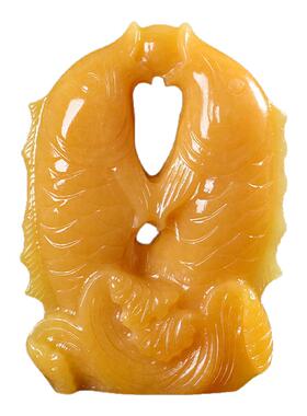 天然玉石鱼跃龙门摆件 年年有余招财办公室玄关开业乔迁升学礼品