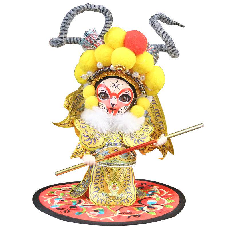 故宫中国风特色脸谱家居摆件绢人
