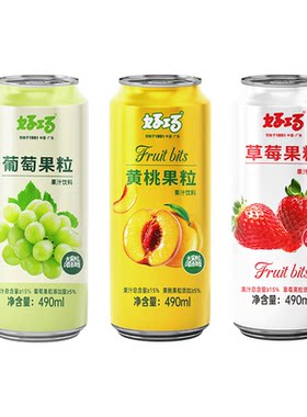 好巧大果粒青提饮料草莓黄桃混搭