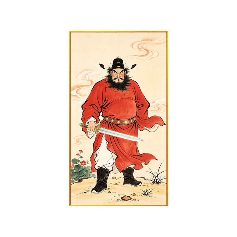 中式复古赐福纳祥钟馗十字绣线绣2026新款钟馗人像印花玄关满绣