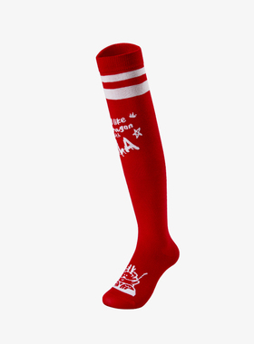 FILA龘龘龙系列袜子2024新年款小童休闲运动红色及膝袜女童长筒袜