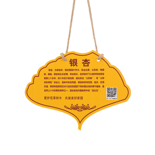 树牌挂牌吊牌定制树木信息牌学校公园不锈钢插地牌子植物绿化铭牌介绍标识牌爱护花草果树吊牌悬挂亚克力标牌