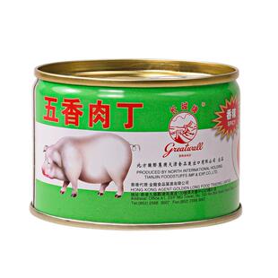 长城牌五香肉丁罐头142克户外即食猪肉熟食方便下饭菜