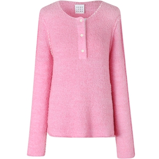 VVNK JANE PLUS春季新品“长睫毛纱”圆领针织衫女J310164618A