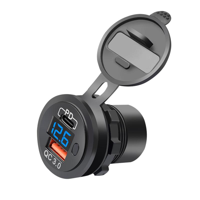 摩托车改装USB充电12v24v通用