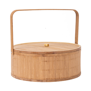 复古中式圆篮大号年货粽子特产零食瓜果包装新年活动礼盒