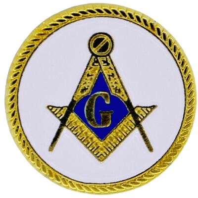 共济会欧美风格镀金男士胸针