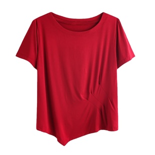 共妍成人古典现代舞蹈练功服上衣纯色宽松褶皱形体训练长袖T恤女