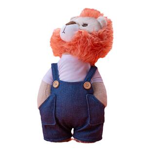 拾陆楼玩偶十六楼心巴橙色小偶原创女生礼物狮子娃娃公仔毛绒玩具