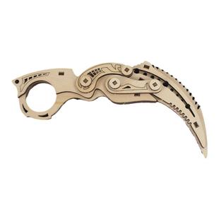 木质拼装模型爪子刀蝴蝶刀木制3d立体拼插玩具手工益智男生csgo