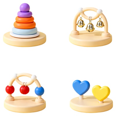 婴儿彩虹转转乐早教益智玩具