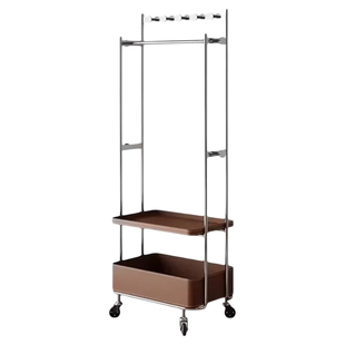 中古衣帽架不锈钢衣帽间挂衣架移动落地卧室床尾衣服收纳置物架子