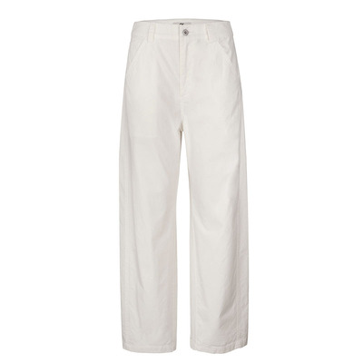 SEEKSIMPLE 纸感棉材质|挺括有筋骨|中低腰微皱宽松直筒休闲长裤