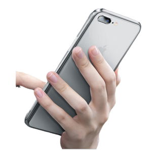 博力神无边框保护壳适用苹果7/8/7plus/8plus全透明手机套半包不包边裸机