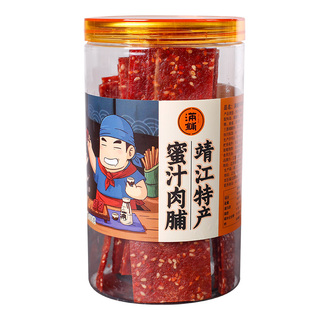满铺 靖江猪肉脯干500g蜜汁味手撕肉铺网红零食小吃休闲食品罐装