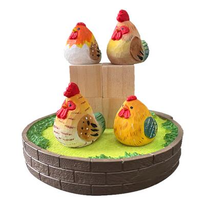 神工巧匠大肚鸡木雕手工雕刻