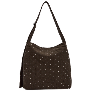 热风女士包包2025年冬季新款波点单肩包大容量单肩包可调节斜挎包