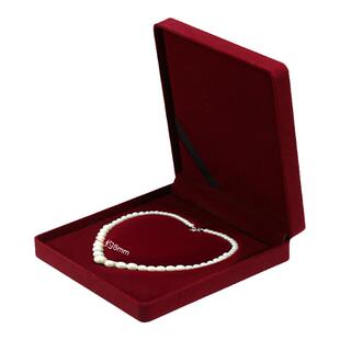 高档长毛绒珍珠项链盒子心形首饰盒大号珠宝项链圆形礼品包装盒