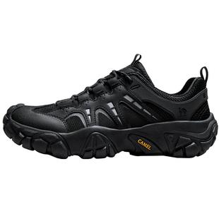 骆驼男鞋2025冬季新款加绒运动休闲老爹鞋男士户外低帮徒步登山鞋