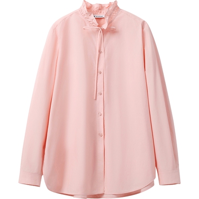 【播奥莱】播荷叶领设计衬衫女春秋修身显瘦气质衬衣DDR3CD5301