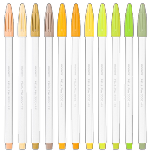 韩国monami慕那美3000水性笔细涂鸦笔彩色水彩笔细头荧光笔勾线笔纤维笔24色手账手帐黑色学生用plus pen