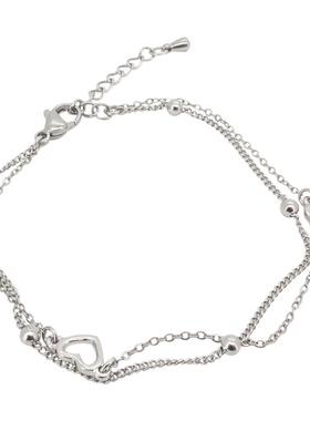 甜酷双层叠戴细手链简约