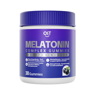 OST乐力褪黑素软糖茶氨酸助眠闪睡退黑素调节睡眠软糖GABA睡眠片