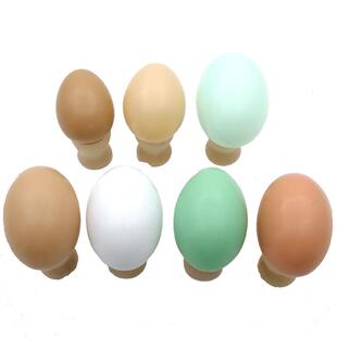木头假鸡蛋仿真鸡蛋模型引窝实心玩具假蛋道具鸡窝无漆红皮乡下蛋